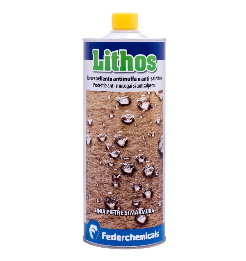 Lithos – Impermeabilizant la apă hidrofug anti-mucegai pentru piatră naturală, efect natural