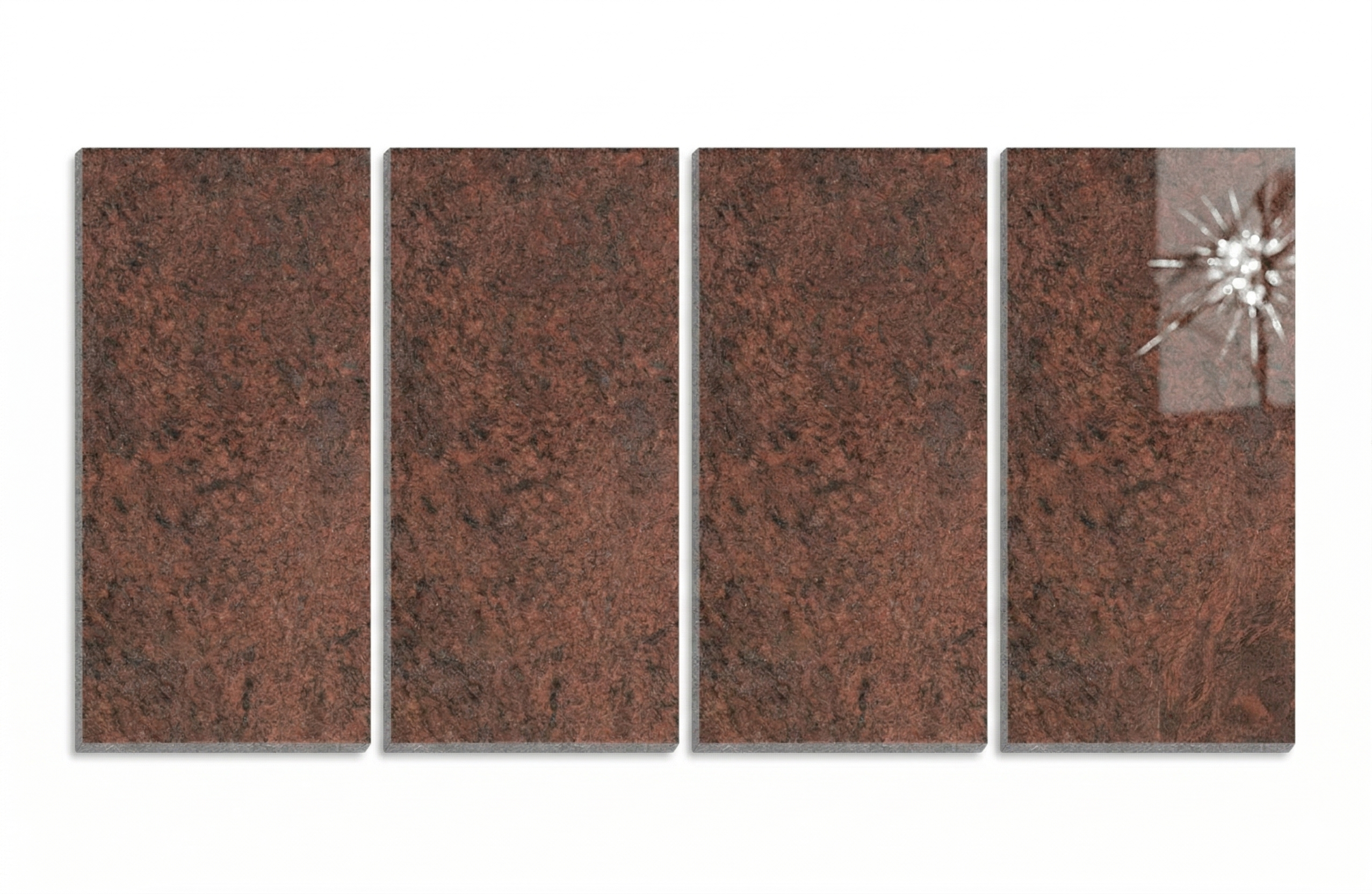 Placi granit Rosu Multicolor 60x30 cm cu nuante variate pentru pardoseli interior exterior