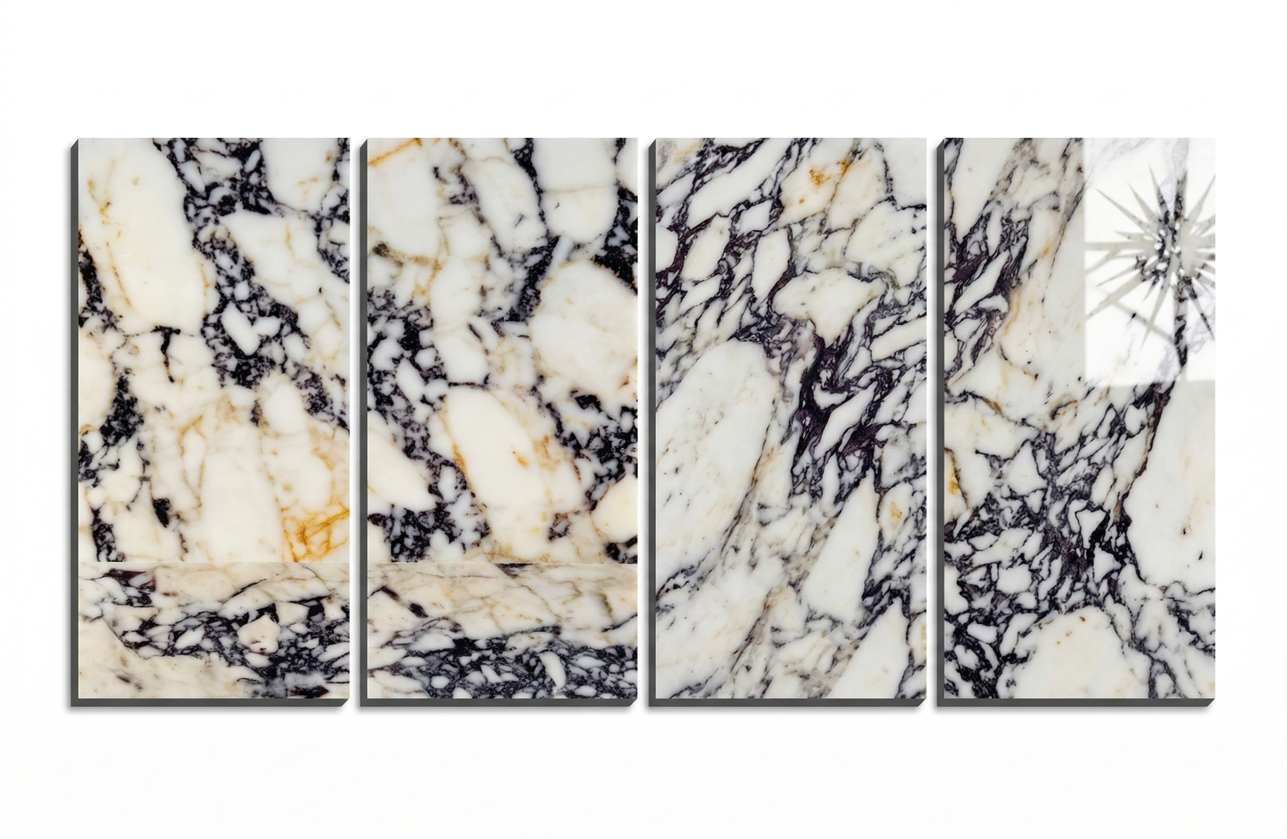 Placi marmura italiana Arabescato Violet vene violet pe fond alb pentru bai lux 60x30 cm