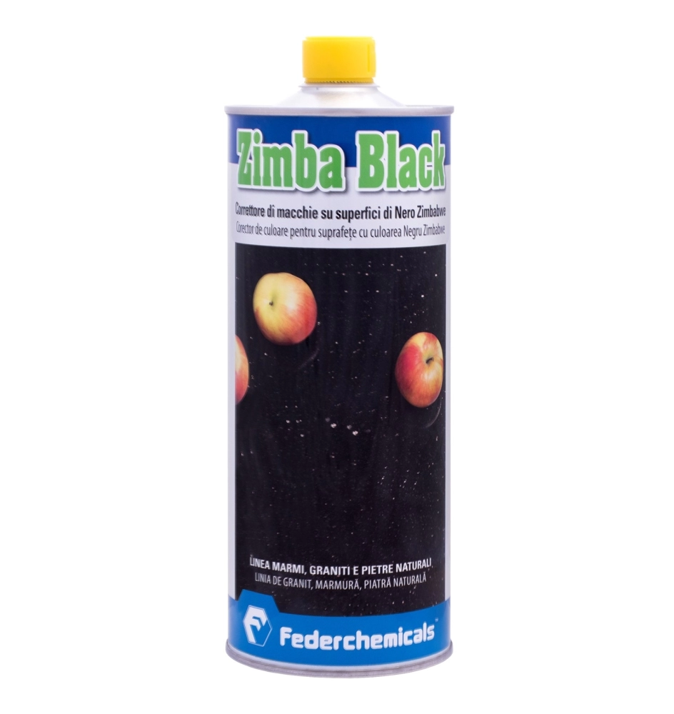Zimba Black – Corector profesional de culoare pentru granit, marmură și piatră naturală